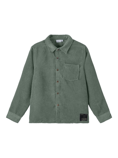 NAME IT Fløjls Skjorte Tecut Overshirt Laurel Wreath